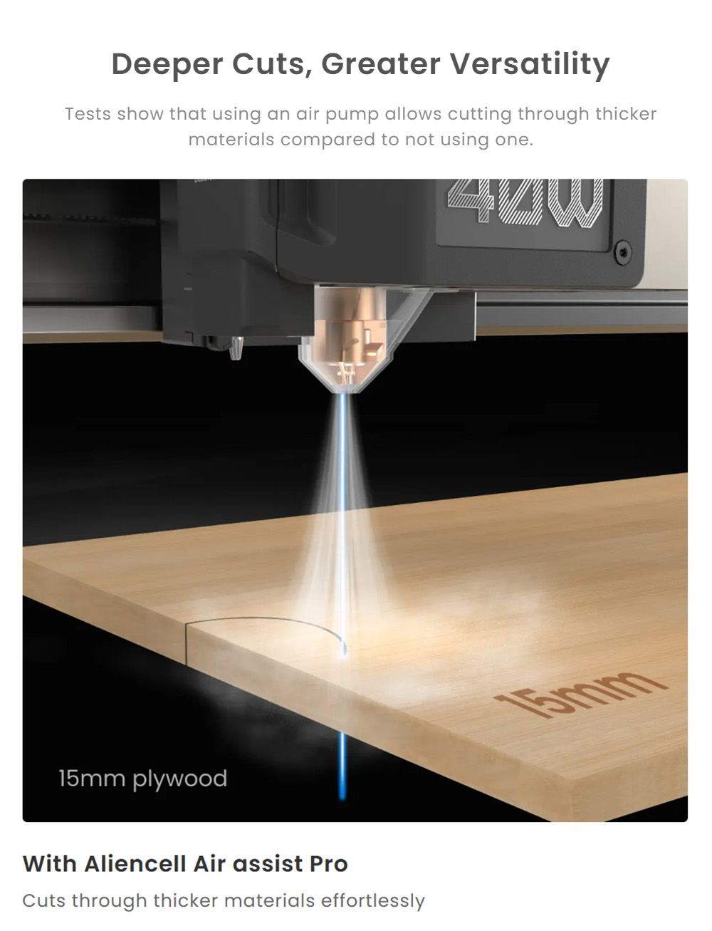 Aliencell Air Assist Pro, vysokotlakový 14.5 psi, prietok vzduchu 40 l/min, tichý 55 dB, odolný kovový piest, 3 nastaviteľné prevody