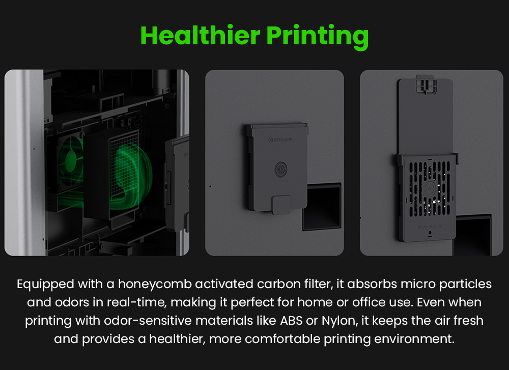 Artillery M1 Pro S1 3D Printer, Fully Enclosed CoreXY, 260×260×260mm Build Volume, Up to 600mm/s, 320°C Nozzle, Closed-Loop Cooling, 0.01mm Precision, Auto Leveling & AI Monitoring