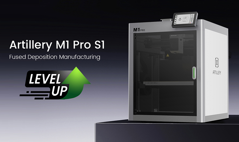Artillery M1 Pro S1 3D Printer, Fully Enclosed CoreXY, 260&times;260&times;260mm Build Volume, Up to 600mm/s, 320&deg;C Nozzle, Closed-Loop Cooling, 0.01mm Precision, Auto Leveling & AI Monitoring