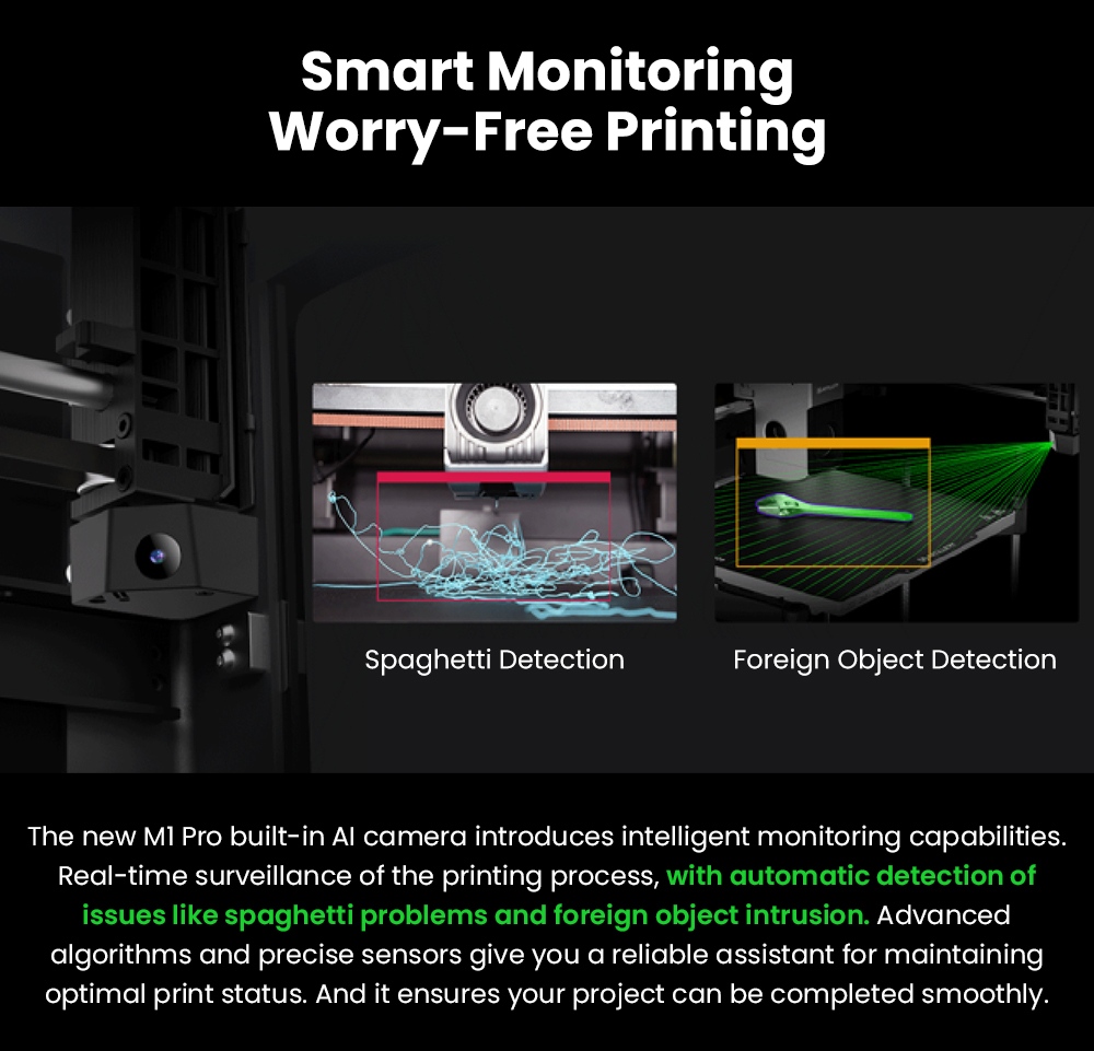 Artillery M1 Pro S1 3D Printer, Fully Enclosed CoreXY, 260&times;260&times;260mm Build Volume, Up to 600mm/s, 320&deg;C Nozzle, Closed-Loop Cooling, 0.01mm Precision, Auto Leveling & AI Monitoring