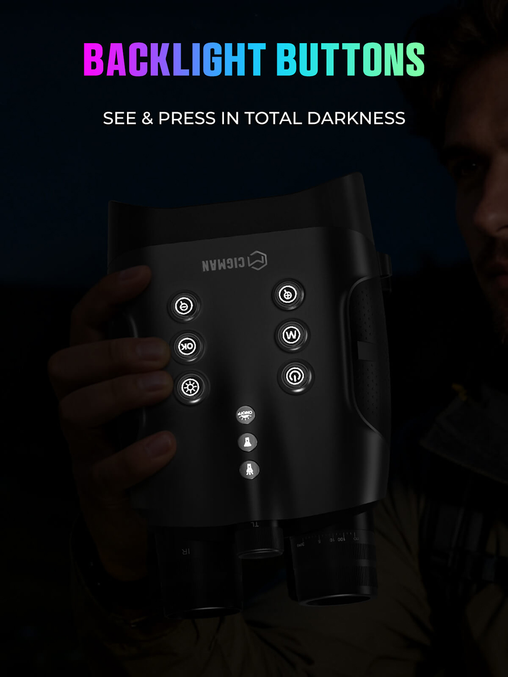 CIGMAN CNVPRO Night Vision Binoculars, True 4K Video & 52MP Photos, Sony Starlight CMOS, 1000m IR Range, 8× Digital Zoom, WiFi Streaming, IP54 Waterproof & Dustproof