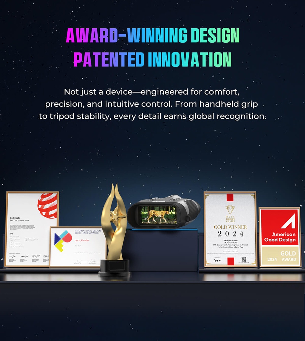 CIGMAN CNVPRO Night Vision Binoculars, True 4K Video & 52MP Photos, Sony Starlight CMOS, 1000m IR Range, 8× Digital Zoom, WiFi Streaming, IP54 Waterproof & Dustproof