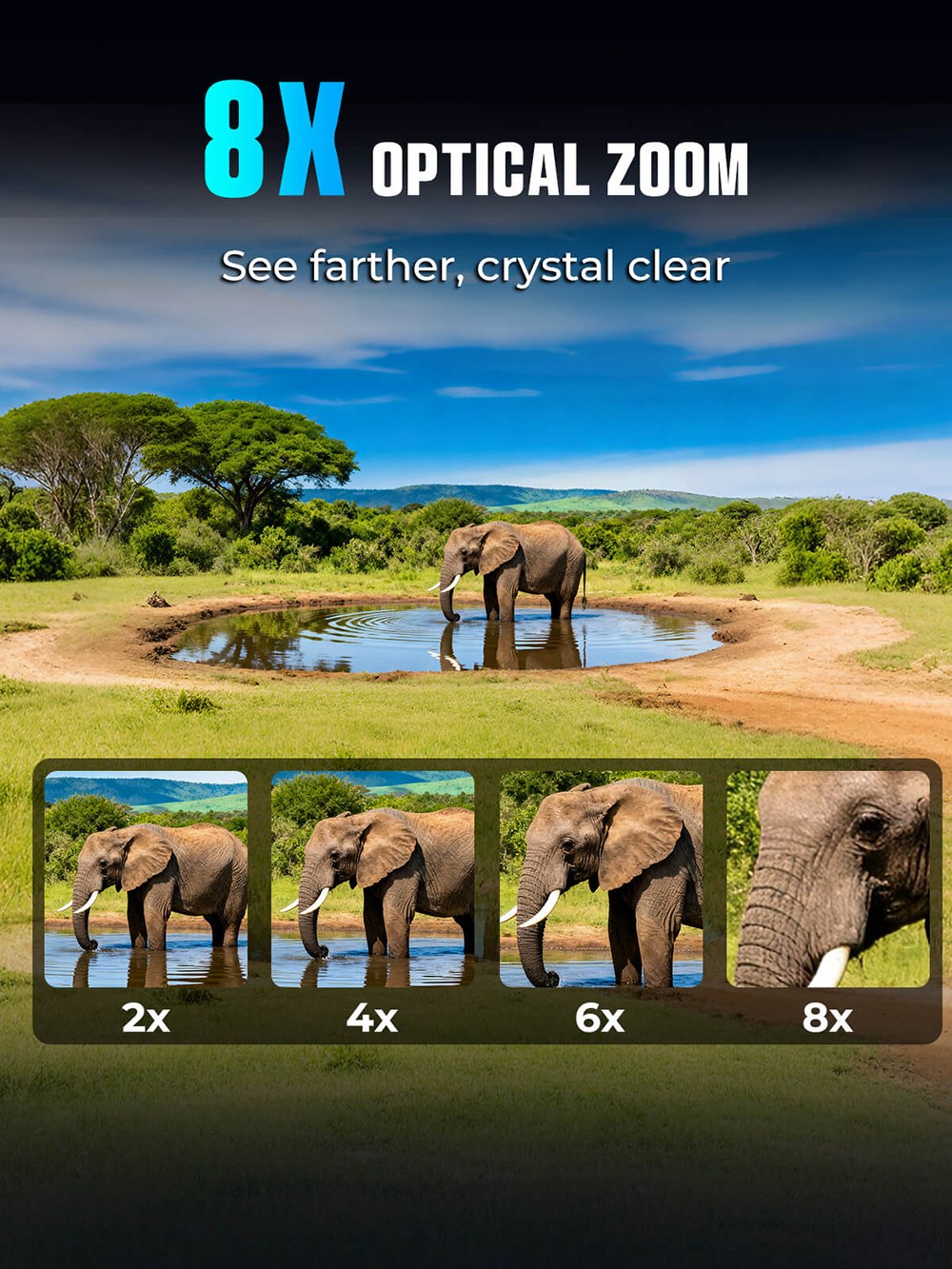 CIGMAN CNVPRO Night Vision Binoculars, True 4K Video & 52MP Photos, Sony Starlight CMOS, 1000m IR Range, 8× Digital Zoom, WiFi Streaming, IP54 Waterproof & Dustproof