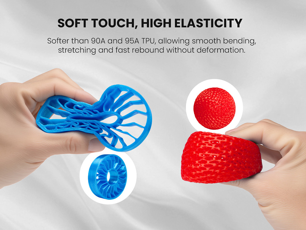 ERYONE TPU 85A Filament, 1 kg &ndash; Transparentblau