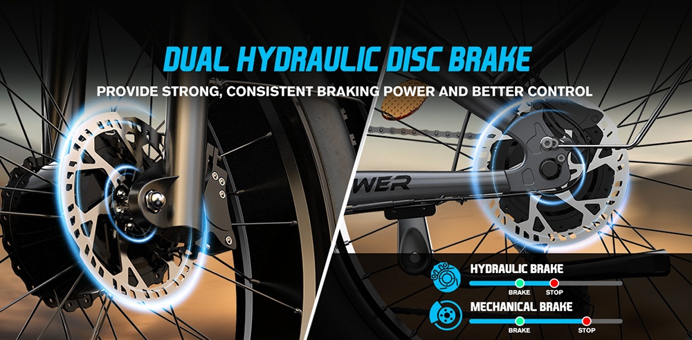 FENGQS H2 Electric Bike, 2*1000W Motor, 52V 20Ah Battery, 26*4.0 inch Tires, 50km/h Max Speed, 145km Max Range, Hydraulic Disc Brakes, Front Suspension, Shimano 7-speed - Grey