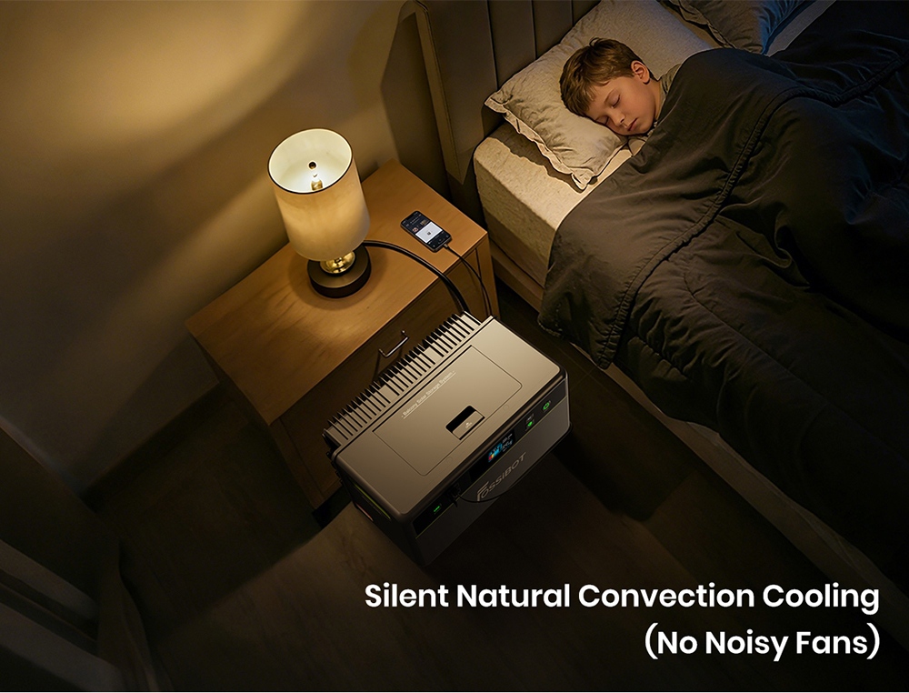 Tragbare Powerstation FOSSiBOT FBP1200, 1958 Wh LiFePO4 (erweiterbar auf 9790 Wh), 1200 W netzunabh&auml;ngige Ausgangsleistung, KI-gest&uuml;tztes HEMS mit intelligenter Zeitplanung und Lastspitzenkappung, ger&auml;uschlose, l&uuml;fterlose K&uuml;hlung, Schutzart IP65