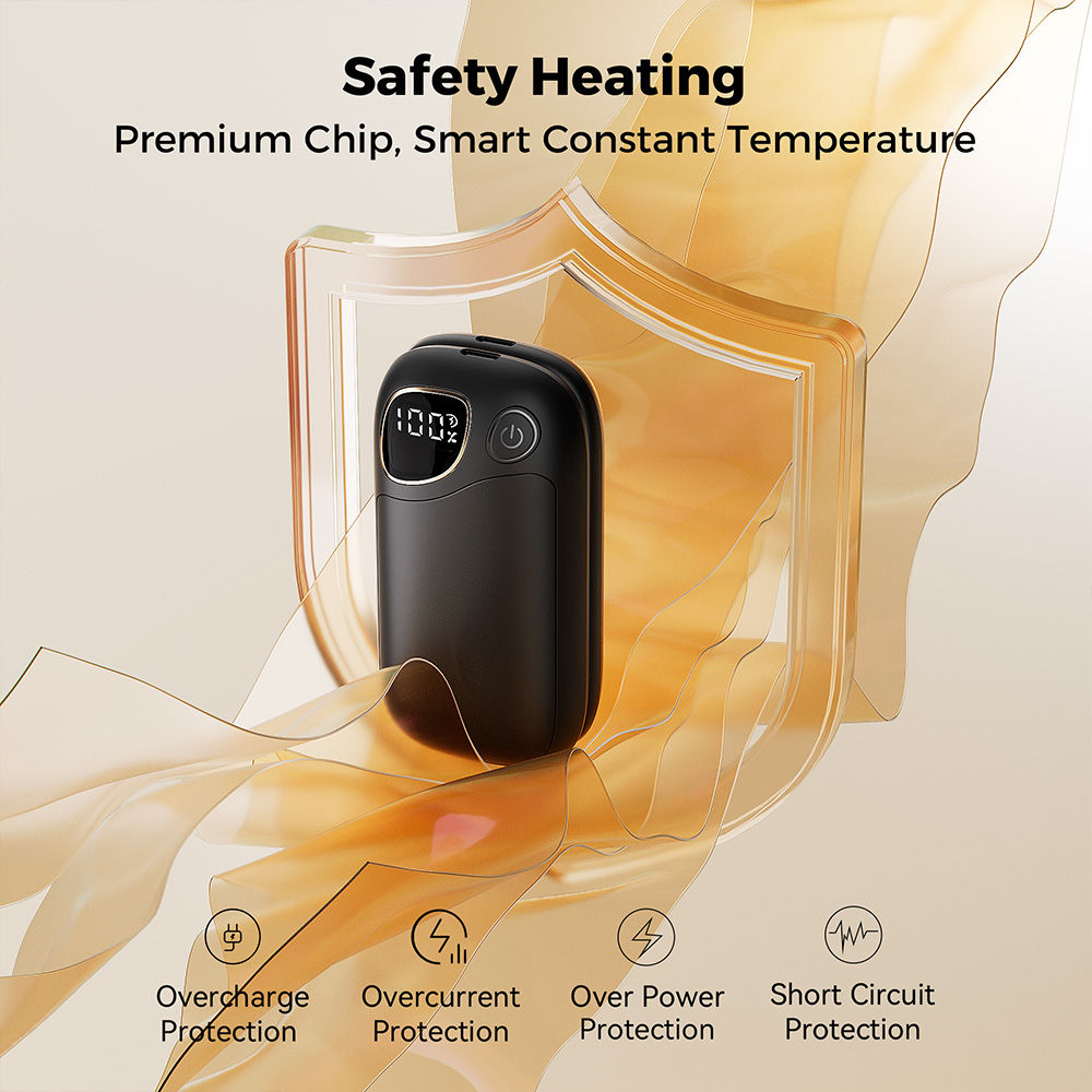 Flashfish ST01 2-in-1 Magnetische Handw&auml;rmer, 3,5 Stunden Schnellladung, 360&deg; Rundum-W&auml;rme, 4 Heizstufen, 2 x 3500 mAh, Taschenformat