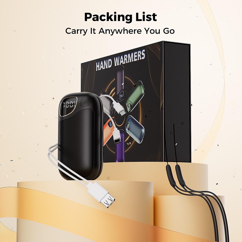 Flashfish ST01 2-in-1 Magnetische Handw&auml;rmer, 3,5 Stunden Schnellladung, 360&deg; Rundum-W&auml;rme, 4 Heizstufen, 2 x 3500 mAh, Taschenformat