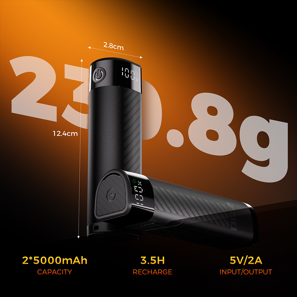 Flashfish YZC04 2-in-1 Magnetische Handw&auml;rmer, LED-Echtzeitanzeige, 3,5-Stunden-Schnellladung, 2 x 5000 mAh, kompakt und tragbar