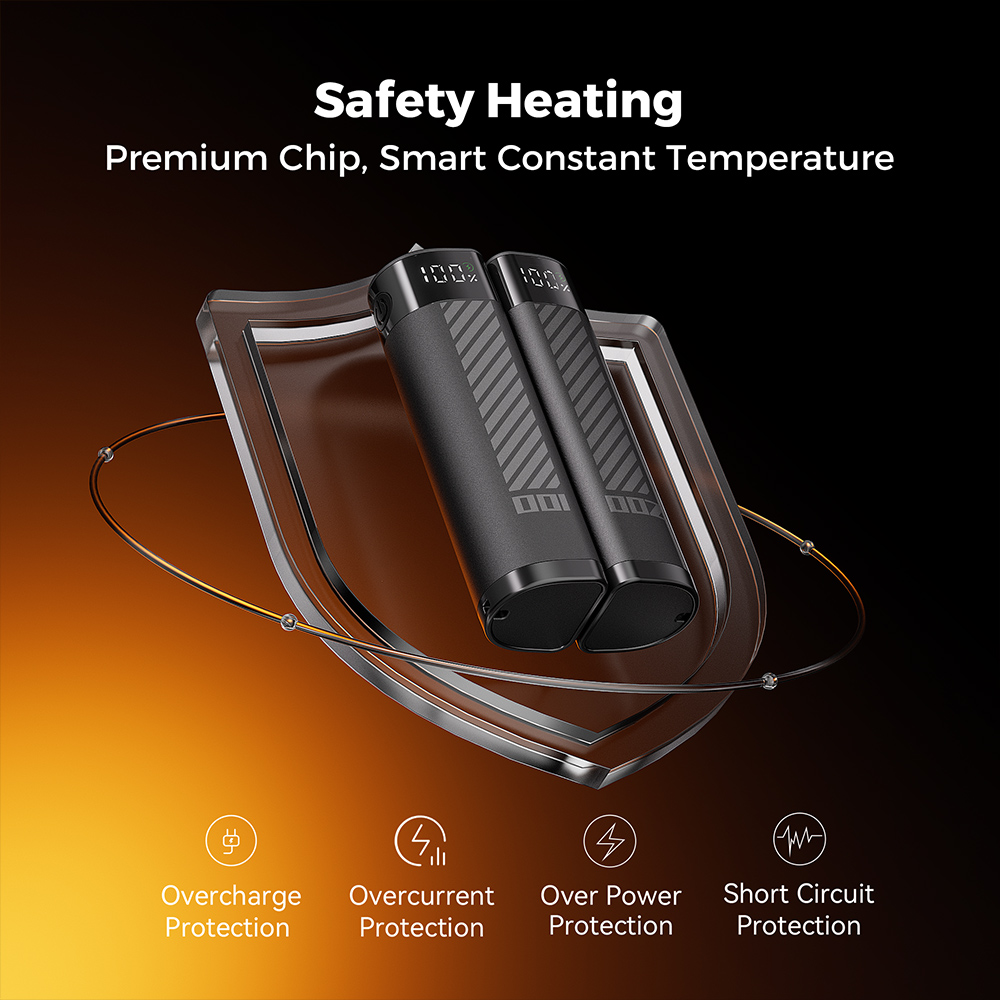 Flashfish YZC04 2-in-1 Magnetische Handw&auml;rmer, LED-Echtzeitanzeige, 3,5-Stunden-Schnellladung, 2 x 5000 mAh, kompakt und tragbar