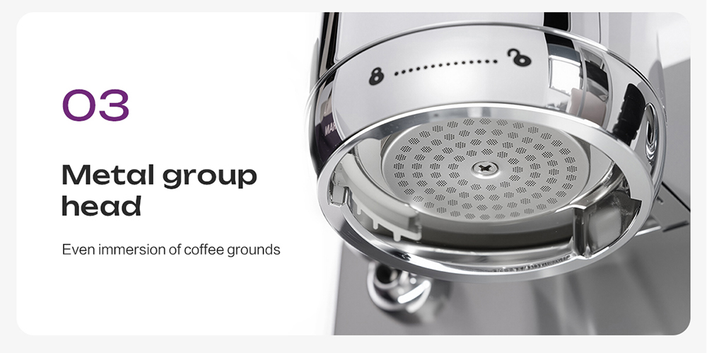 HiBREW H21 Espresso-Kaffeemaschine, Dreifachkessel mit Doppelpumpe, PID-Temperaturregelung, 9-Bar-Druck, 58mm Siebtr&auml;ger, gleichzeitiges Br&uuml;hen & D&auml;mpfen, 1,8L Wassertank, Cappuccino- & Latte-Maker