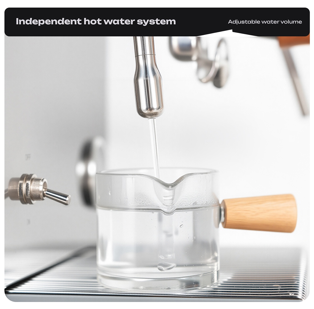 HiBREW H21 Espresso Coffee Machine, Triple-Boiler Dual-Pump, PID Temperature Control, 9-Bar Pressure, 58mm Portafilter, Simultaneous Brewing & Steaming, 1.8L Water Tank, Cappuccino & Latte Maker