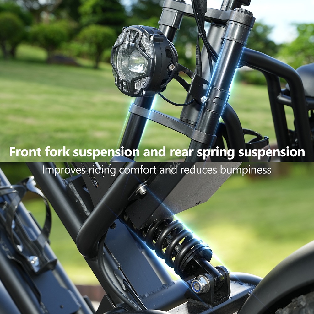 Hidoes B6mini Electric Bike, 500W Motor, 48V 10.4Ah Battery, 16 inch Tires, 35km/h Max Speed, 28km Range, Front & Rear Disc Brake, Front Fork Suspension & Rear Spring Suspension