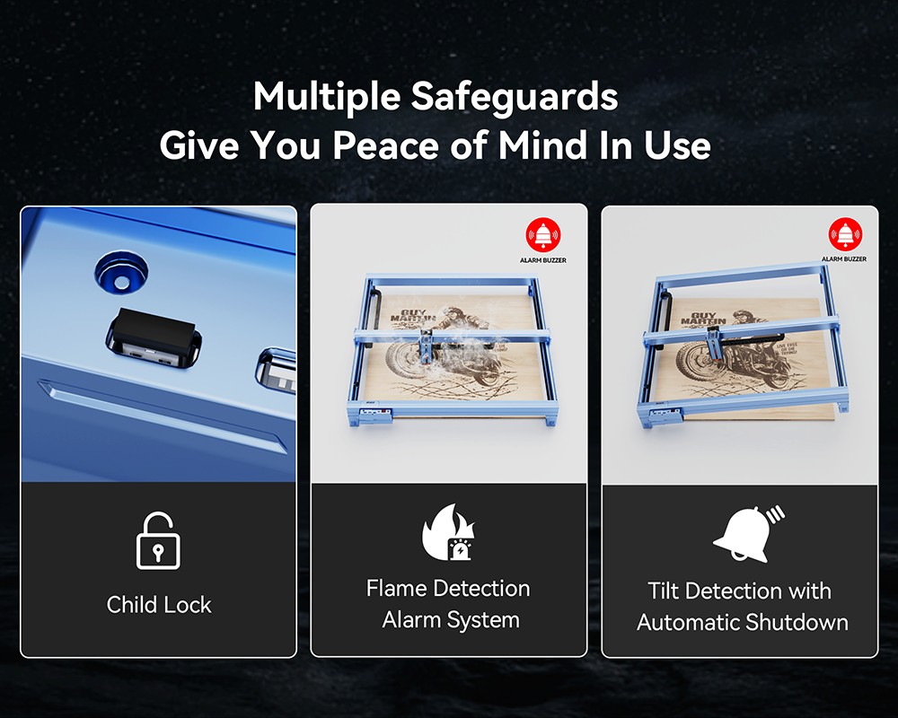 IKIER K40 MAX 40W-os l&eacute;zergrav&iacute;roz&oacute;, 850&times;800 mm-es nagy ter&uuml;let, 600 mm/s nagy sebess&eacute;g, 0,01 mm-es prec&iacute;zi&oacute;, k&eacute;tsebess&eacute;ges l&eacute;zer, 0,08&times;0,1 mm-es ultrafinom pontpont, autof&oacute;kusz &eacute;s automatikus s&uuml;llyeszt&eacute;ses v&aacute;g&aacute;s