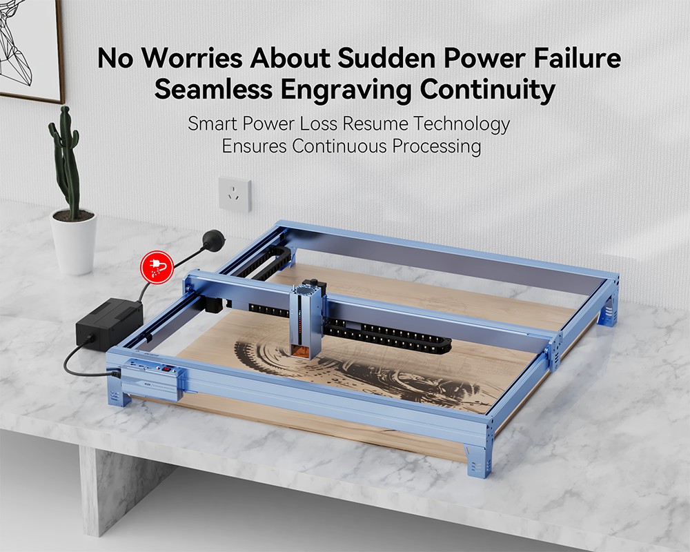 IKIER K70 MAX 70W Laser Engraver, 850×800mm Working Area, 0.01mm High Precision, 0.1×0.15mm Ultra-Fine Spot, 400mm/s Fast Speed, Auto Focus & Auto Sinking Cutting