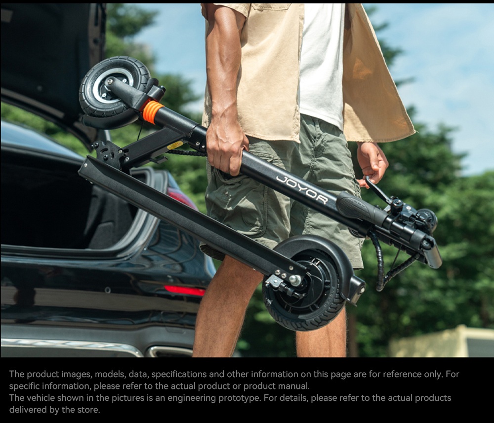 Joyor F5 Electric Scooter, 500W Motor, 48V 10.4Ah Battery, 8 inch Tires, 25km/h Max Speed, 38km Range, Rear Drum Brake, Front Spring Shock Absorber