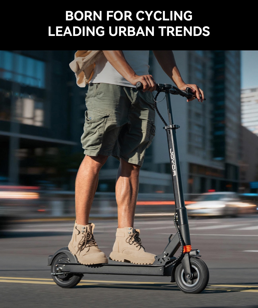 Joyor F5 Electric Scooter, 500W Motor, 48V 10.4Ah Battery, 8 inch Tires, 25km/h Max Speed, 38km Range, Rear Drum Brake, Front Spring Shock Absorber