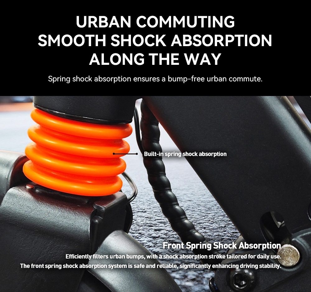 Joyor F5 Electric Scooter, 500W Motor, 48V 10.4Ah Battery, 8 inch Tires, 25km/h Max Speed, 38km Range, Rear Drum Brake, Front Spring Shock Absorber