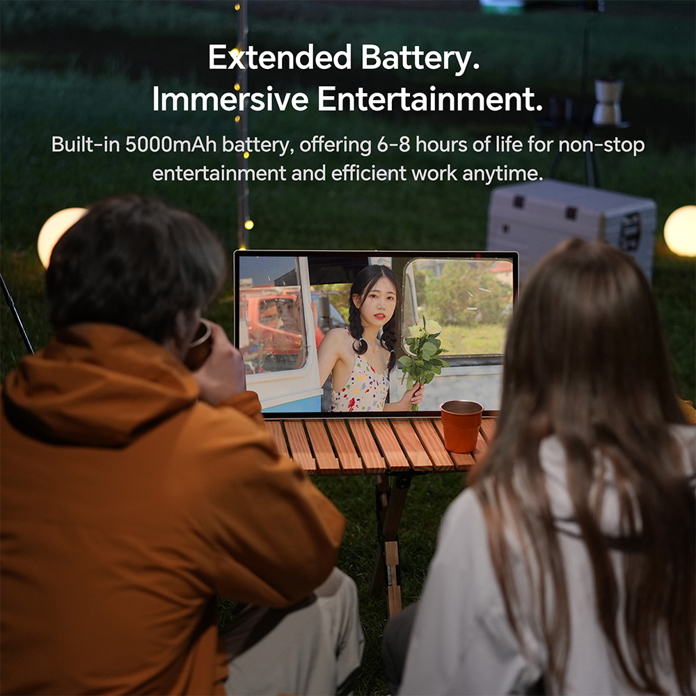 KTC A25Q5 24.5 inch Touchscreen Portable Monitor, 1920*1080 60Hz IPS Screen, Google EDLA, Android 14, 8GB+128GB, 8MP Camera, 2*8W+2*4W Speakers, Up to 8 Hours Battery Life, Low Blue Light, Screen Casting, 0-45° Swivel Angle & 90° Pivot Angle