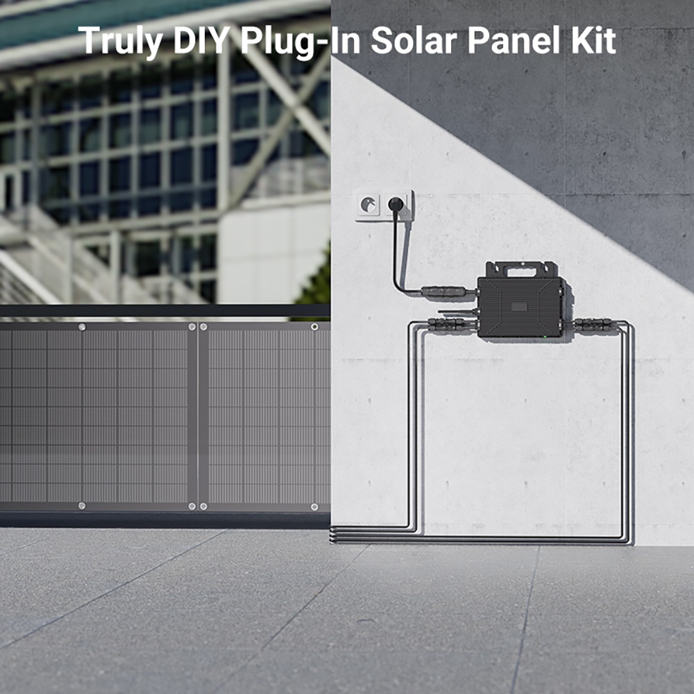 LIONSHEE LS-PV800Mi 800W Flexibles Solar-Set, 4&times;200W Module + 1 Mikro-Wechselrichter, 23,5% Wirkungsgrad, IP67 wasserdicht, 5m Netzkabel, Plug-and-Play f&uuml;r Balkon & Wohnmobil