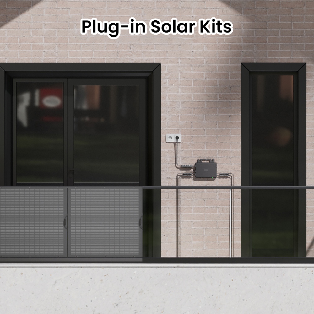 LIONSHEE LS-PV800Mi 800W Flexibles Solar-Set, 4&times;200W Module + 1 Mikro-Wechselrichter, 23,5% Wirkungsgrad, IP67 wasserdicht, 5m Netzkabel, Plug-and-Play f&uuml;r Balkon & Wohnmobil