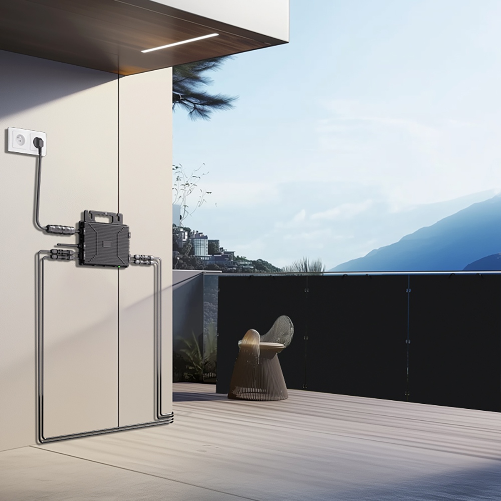 LIONSHEE LS-PV800Mi 800W Flexibles Solar-Set, 4&times;200W Module + 1 Mikro-Wechselrichter, 23,5% Wirkungsgrad, IP67 wasserdicht, 5m Netzkabel, Plug-and-Play f&uuml;r Balkon & Wohnmobil