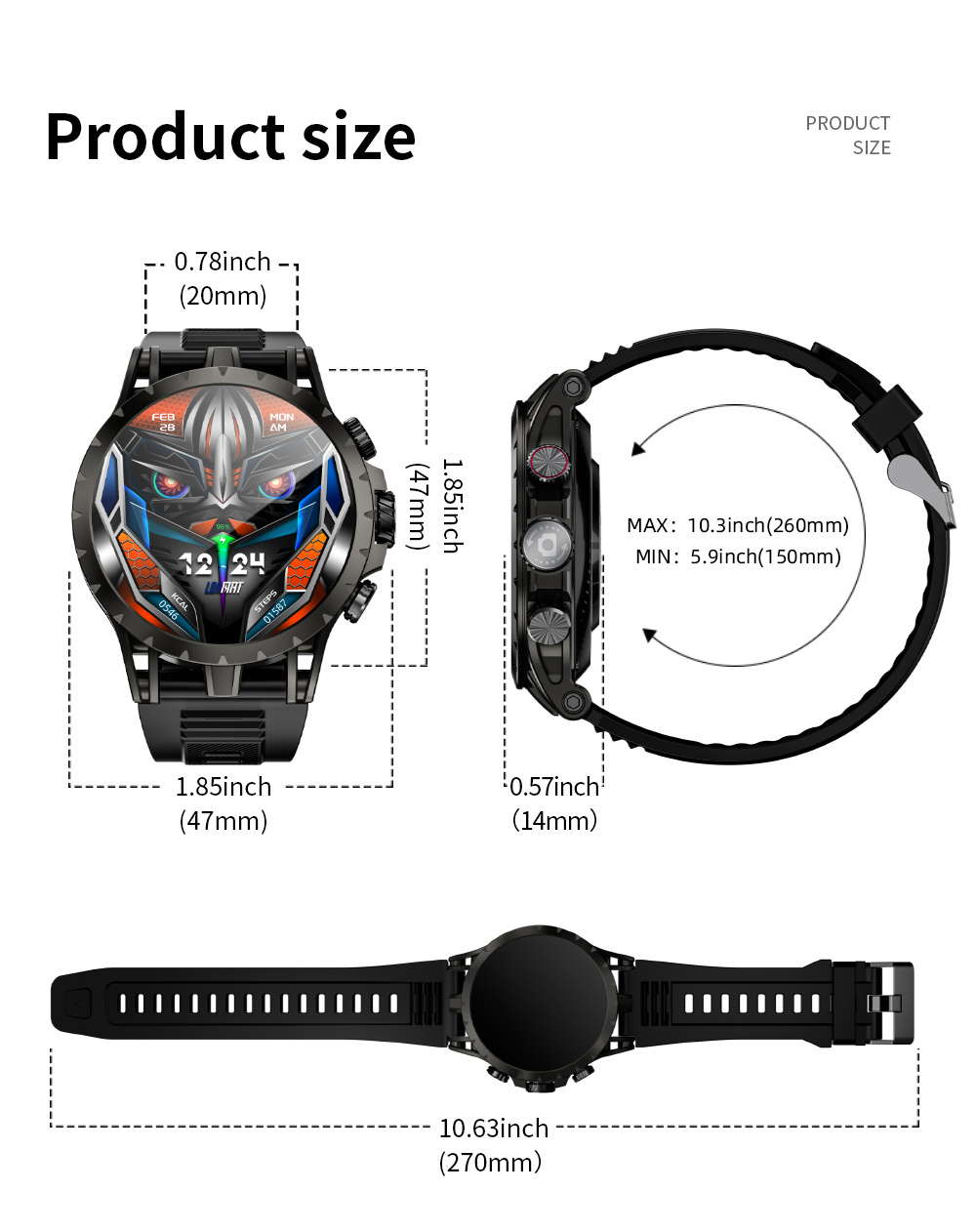 LOKMAT APPLLP 4 Smartwatch, 1,508 Zoll AMOLED-Bildschirm, 4G/5G SIM-Karte, Herzfrequenz- und Blutsauerstoffmessung, GPS-Ortung