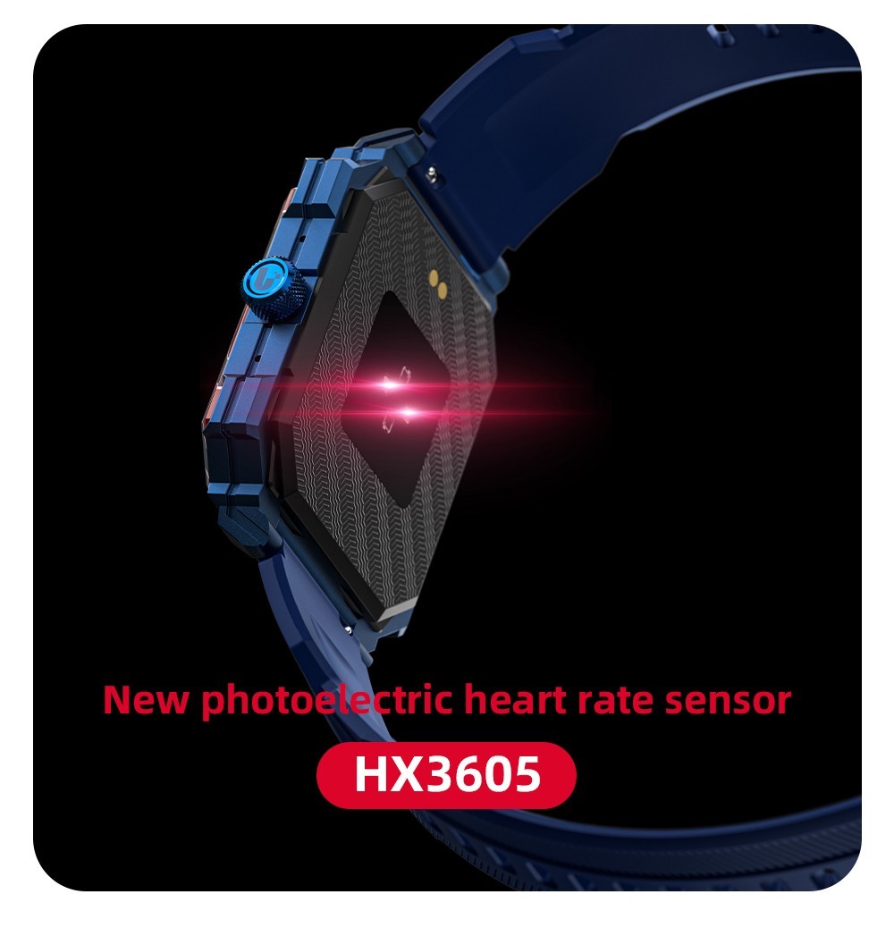 LOKMAT Ocean Max Sport Smartwatch Fitness Tracker Heart Rate, Blood Oxygen Monitor, Bluetooth 5.3 - Black