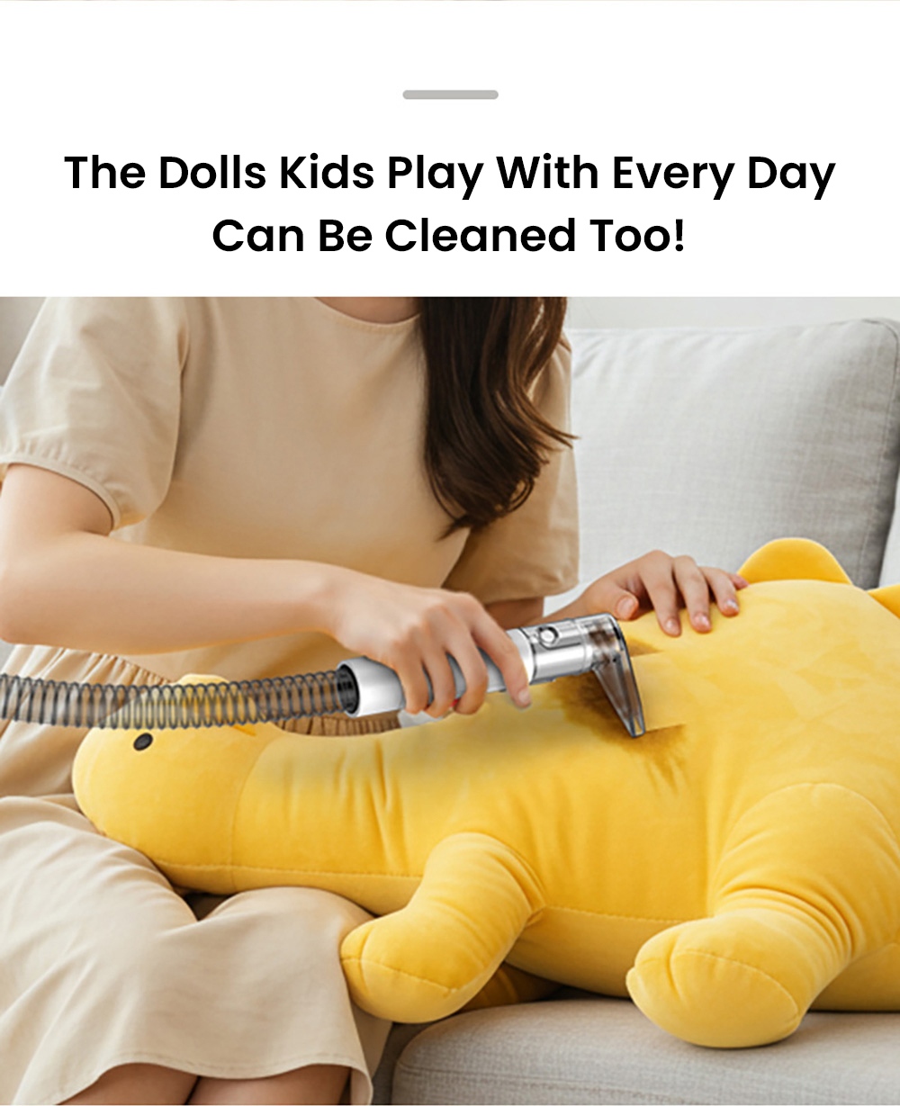 MAMNV C3 Portable Fabric Cleaner, 13,000Pa Suction, 500W Brush Motor, 1.5m Flexible Hose, 1000ml Clean & 500ml Waste Tanks, Lightweight & Quiet, for Sofa/Carpet/ Mattress/Car