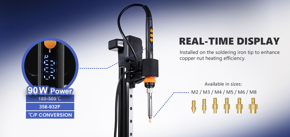 Mintion Nutopress Pro Heat Insert Press Kit for 3D Printing - US Plug