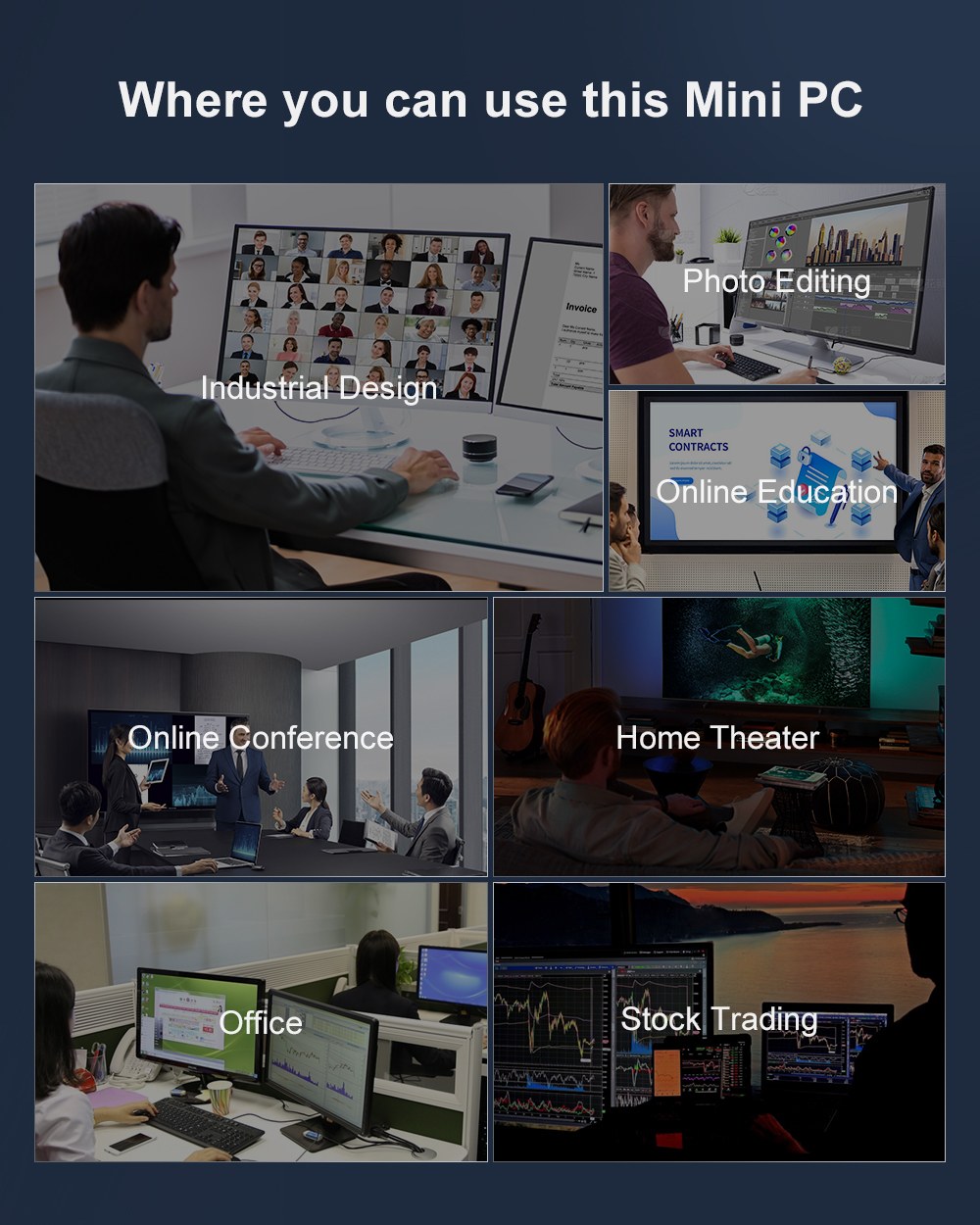 Ninkear L12 Pro Mini-PC, Intel i9-12900HK 14 Kerne Max 5,0 GHz, 16 GB RAM, 1 TB SSD, DisplayPort (8K) + HDMI (4K) + USB-C (4K), WLAN 6, Bluetooth 5.2, 2 x 2,5-Gbit/s-RJ45-Anschluss, 4 x USB 3.0-Anschluss, 1 x Kopfh&ouml;reranschluss