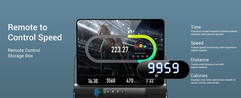 ROBORE U18F Treadmill with 15% Incline, 10.5km/h Max Speed, 2.5HP Motor, 3 Incline Levels, 136kg Capacity, LED Display, Low Noise, for Home & Office