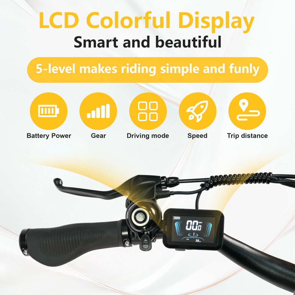 TTGO C3 SE Electric Bike, 250W Motor, 36V 18Ah Battery, 28 inch Tires, 25km/h Max Speed, 120km Max Range, Mechanical Disc Brakes, Front Suspension Fork, Shimano 7-speed - Black