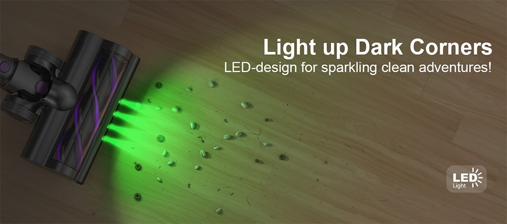 Teendow P11 Pro Kabelloser Staubsauger, 30kPa Starke Saugkraft, 35 Minuten Laufzeit, Gr&uuml;nes Stauberkennungslicht, 450ml Staubbeh&auml;lter, Ultraleichte Reinigung