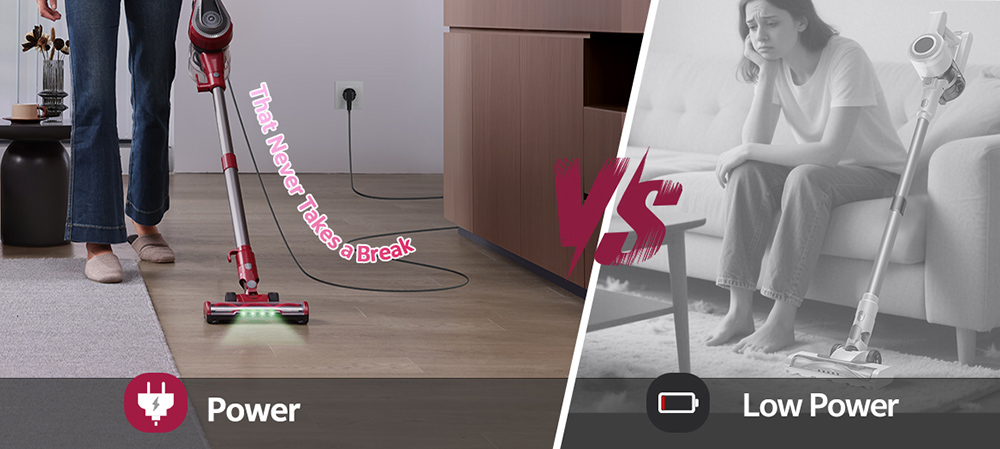 Aspirateur filaire Vactidy Blitz C8, moteur turbo 600 W, aspiration 60 kPa, poids plume de 1,7 kg, bac &agrave; poussi&egrave;re de 1,5 L, brosse en V, phares LED, c&acirc;ble de 7 m