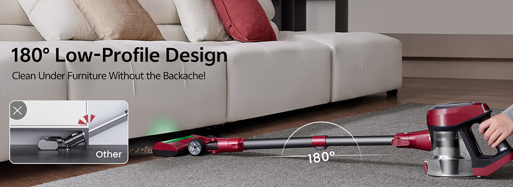 Aspirateur filaire Vactidy Blitz C8, moteur turbo 600 W, aspiration 60 kPa, poids plume de 1,7 kg, bac &agrave; poussi&egrave;re de 1,5 L, brosse en V, phares LED, c&acirc;ble de 7 m