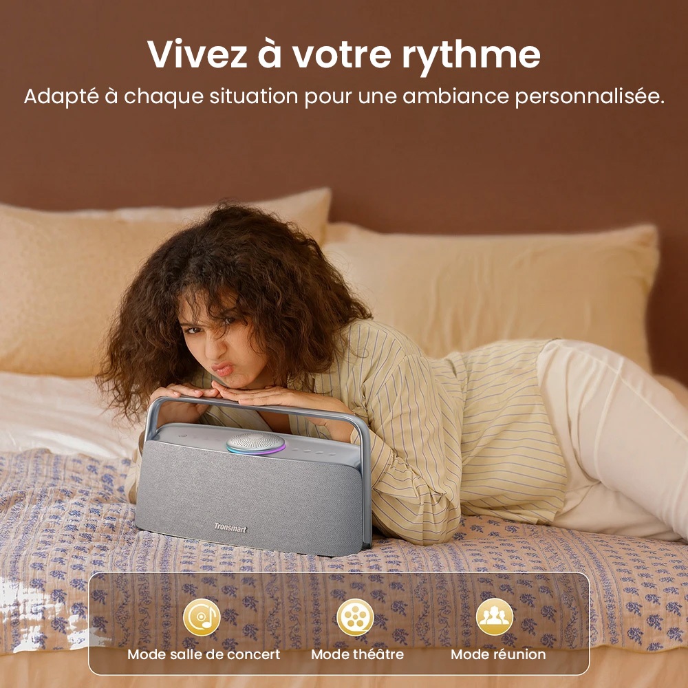 Enceinte audio spatiale domestique Tronsmart Fiitune X30, son haute r&eacute;solution, autonomie de 14 heures