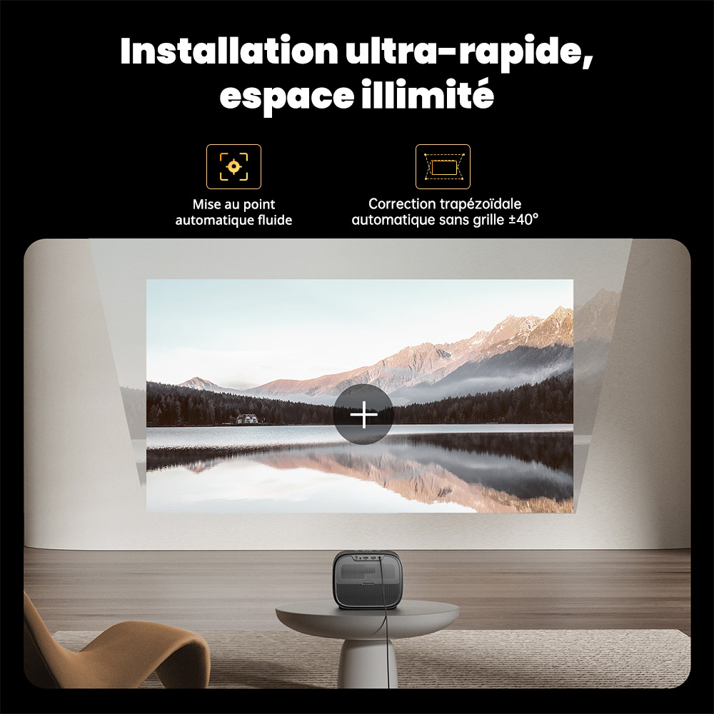 [Certifi&eacute; Netflix & Google TV] Projecteur ETOE E3 Pro, Dolby Digital Plus, 1080P natif, 600 ANSI, 2GB+16GB, WiFi 5G, D&eacute;codage 4K, Son surround 20W, Mise au point automatique fluide, Google Assistant, 10 000+ applications