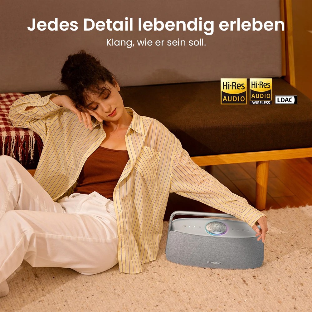 Tronsmart Fiitune X30 Home Spatial Audio-Lautsprecher, Hi-Res-Audio, 14 Stunden Akkulaufzeit