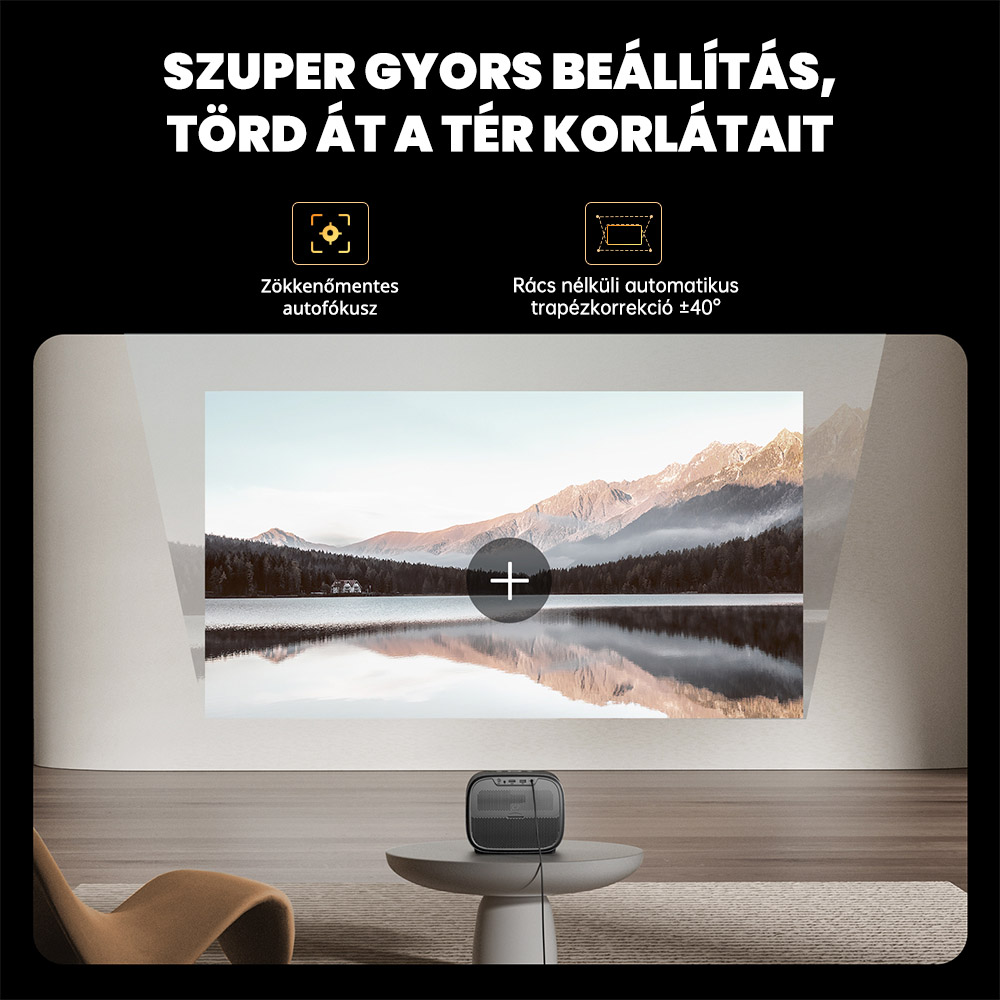 [Netflix & Google TV Certifik&aacute;lt] ETOE E3 Pro Projektor, Dolby Digital Plus, Eredeti 1080P, 600 ANSI, 2GB+16GB, 5G WiFi, 4K Dek&oacute;dol&aacute;s, 20W Surround Hang, Z&ouml;kkenőmentes Automatikus F&oacute;kusz, Google Assistant, 10 000+ Alkalmaz&aacute;s