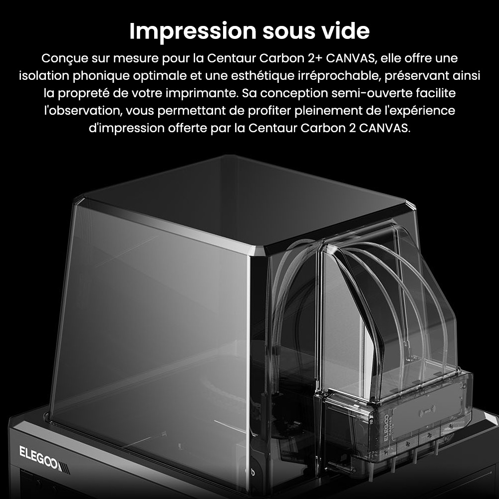 Elegoo Centauri Carbon 2 Combo Imprimante 3D, Impression 4 Couleurs CoreXY 500mm/s Haute Vitesse, 350 ℃ Buse, Compatible Fibre de Carbone/PLA/ABS, Bande LED, 256*256*256mm