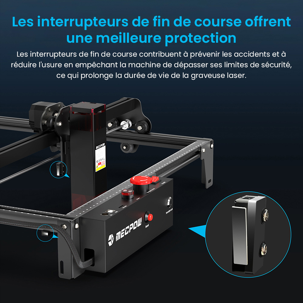Graveur laser Mecpow X3 Pro 10 W avec kit d'assistance pneumatique