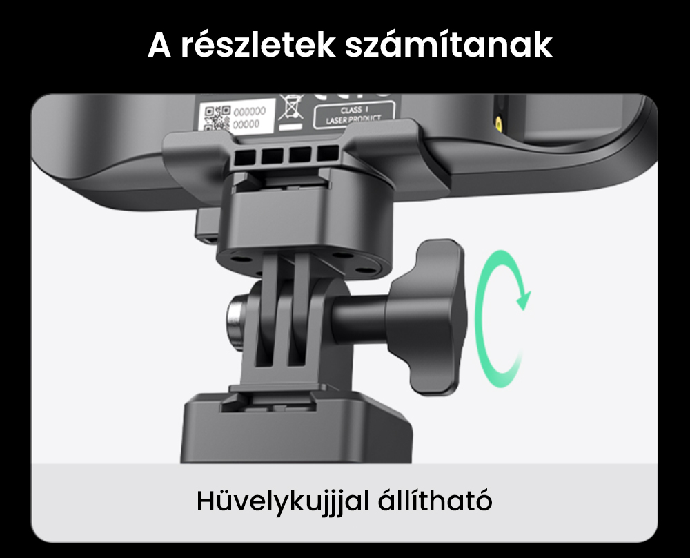 Creality CR-Scan Ferret Pro 3D szkenner, Ak&aacute;r 30 fps szkennel&eacute;si sebess&eacute;g, 0,1 mm-es pontoss&aacute;g, 150-700 mm munkat&aacute;vols&aacute;g, 560*820 mm egyszeres szkennel&eacute;si tartom&aacute;ny, 150x150 mm minim&aacute;lis szkennel&eacute;s, Vezet&eacute;k n&eacute;lk&uuml;li kapcsolat