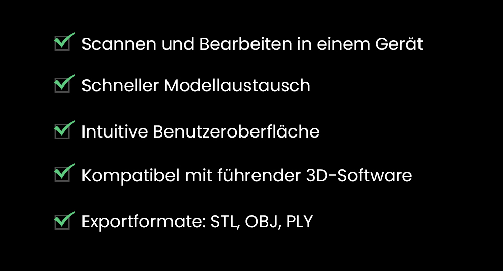Creality CR-Scan Ferret Pro 3D-Scanner, bis zu 30 fps Scan-Geschwindigkeit, 0,1 mm Genauigkeit, 150&ndash;700 mm Arbeitsabstand, 560 x 820 mm Einzelaufnahmebereich, 150 x 150 mm Mindestscan, kabellose Verbindung