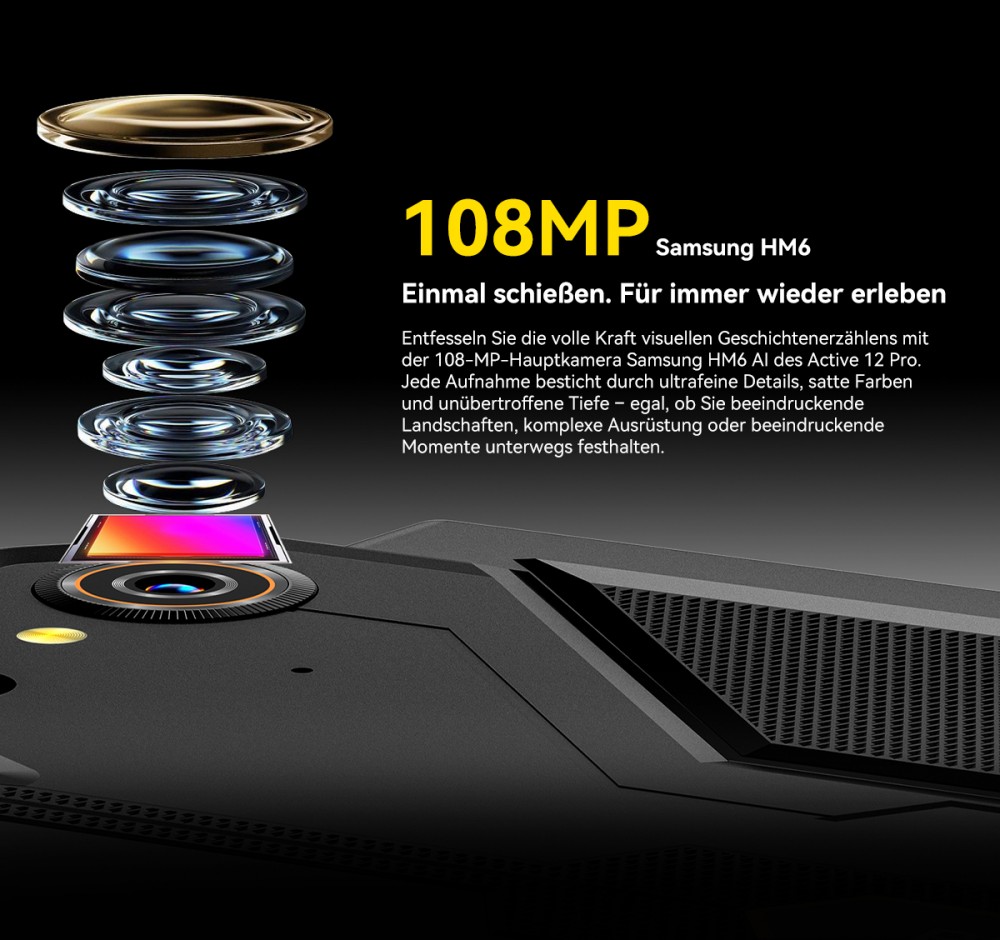 Blackview Active 12 Pro 5G Projektor AI Rugged Tablet, 200LM 120 Zoll 1080P Projektion, Android 15, 11 Zoll 1920*1200 IPS Bildschirm, MT6878 8 Kerne, 12GB + 24GB Erweiterungs-RAM 256GB ROM, 30000mAh Akku, 120W Schnellladung, 50MP+108MP Kamera, WiFi 6E
