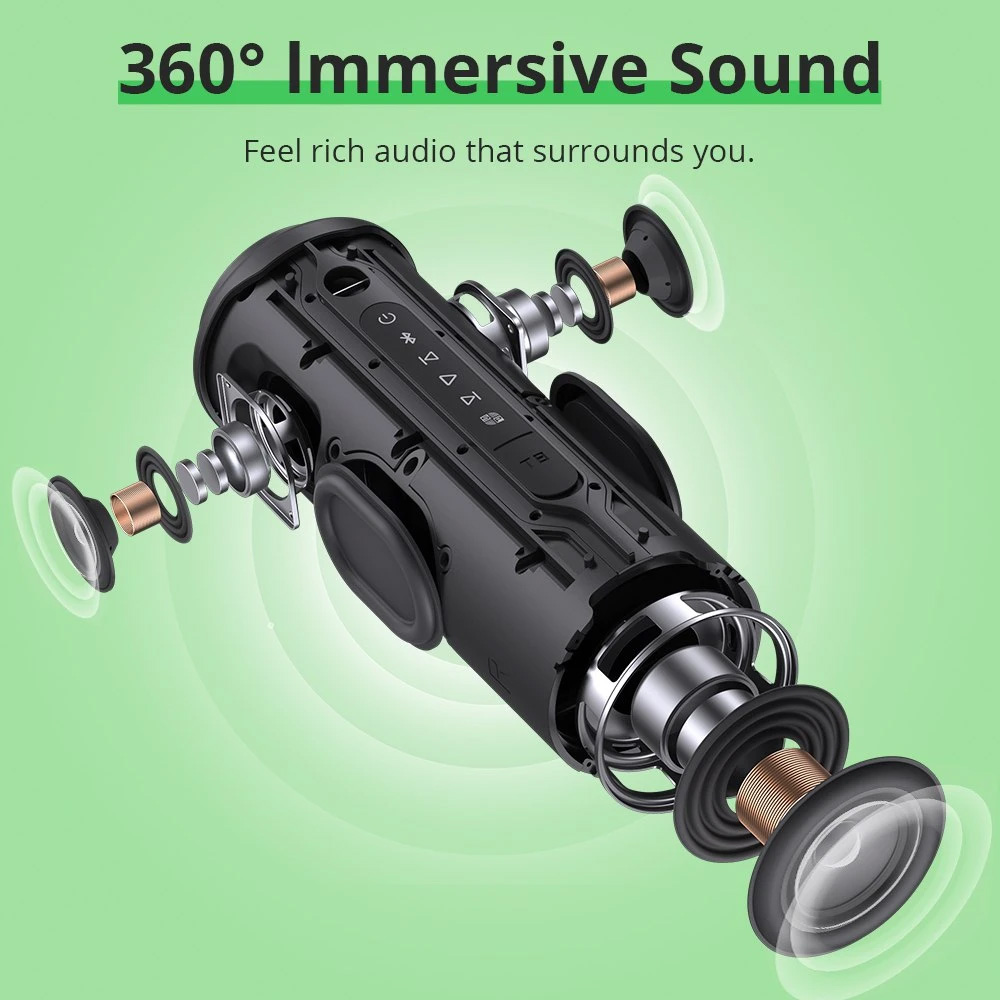 Tronsmart T8 Portable Outdoor Speaker, 40W Power, 18 Hours Playtime - Black