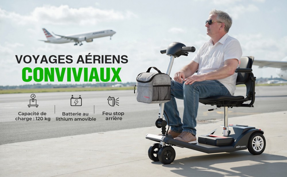 Sweetrich Air Classic Trottinette de mobilité, moteur 250W, batterie 24V 12Ah, vitesse maximale de 6 km/h, autonomie de 16 km