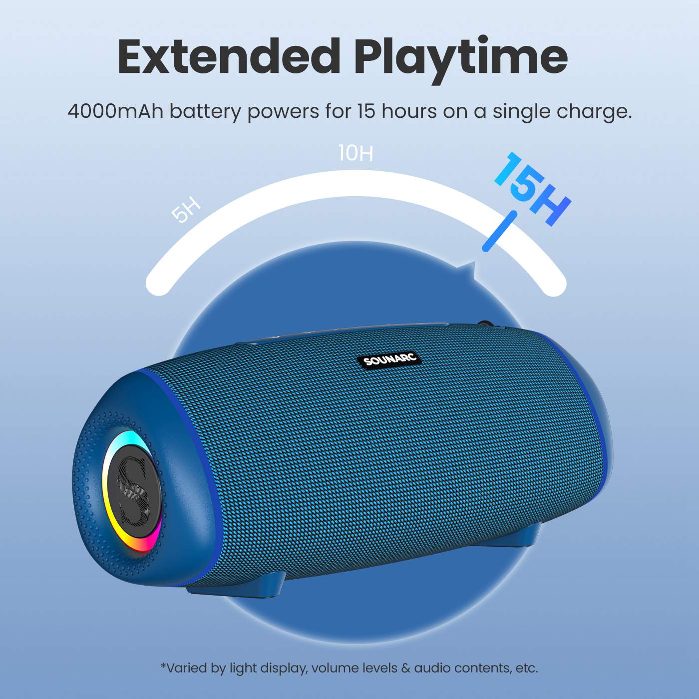 SOUNARC R1 Hordozhat&oacute; Bluetooth Hangsz&oacute;r&oacute; 40W K&eacute;k