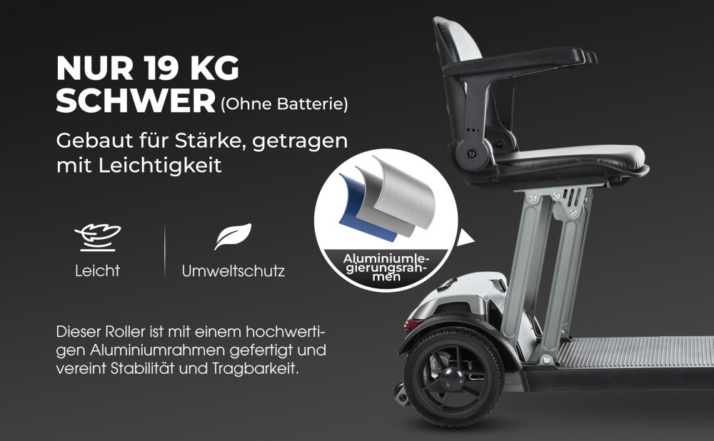 Sweetrich Air Traveler Mobilitätsroller, 180W Motor, 24V 20Ah Batterie, 6 km Höchstgeschwindigkeit, 24 km Reichweite