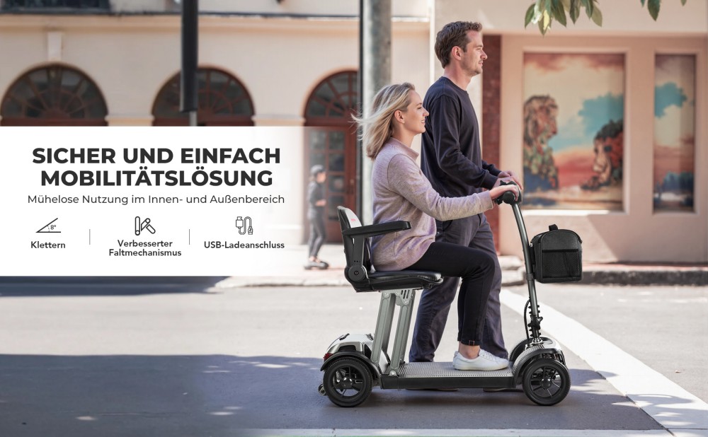 Sweetrich Air Traveler Mobilitätsroller, 180W Motor, 24V 20Ah Batterie, 6 km Höchstgeschwindigkeit, 24 km Reichweite